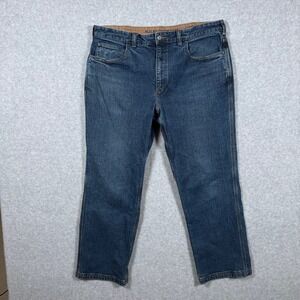 Duluth Trading Co Flex Ballroom Jeans Mens 38x30 Blue Straight Leg Stretch Denim